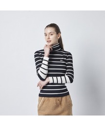 【Rosasen/GOLF】A-Line リブハイネック長袖ニット