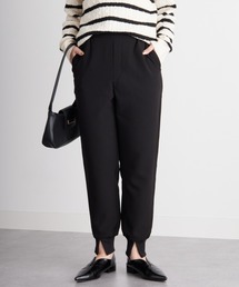 裏起毛裾スリットジョガーパンツ