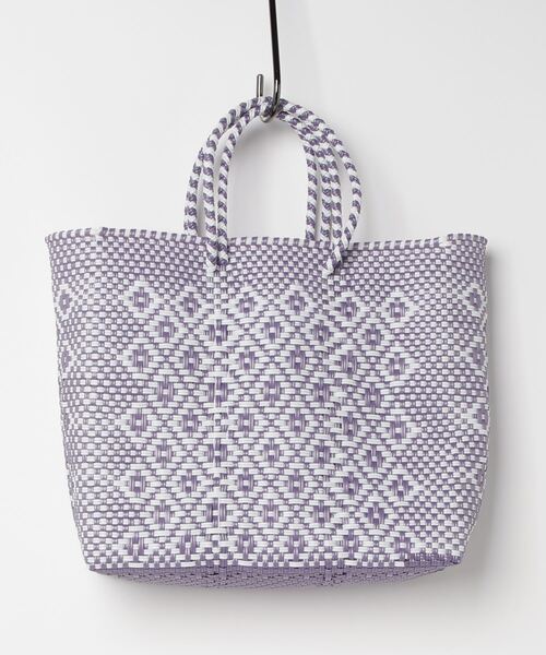 Moon Bird（ムーンバード）の「【Moon Bird/ムーンバード】手編みのメルカドバッグ・MEDIANA ⑪（かごバッグ・レディース・パープル系その他2・FREE）」の3枚目の写真