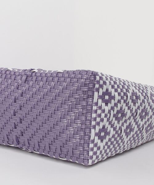 Moon Bird（ムーンバード）の「【Moon Bird/ムーンバード】手編みのメルカドバッグ・MEDIANA ⑪（かごバッグ・レディース・パープル系その他2・FREE）」の2枚目の写真