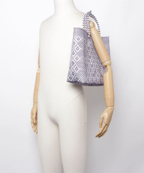 Moon Bird（ムーンバード）の「【Moon Bird/ムーンバード】手編みのメルカドバッグ・MEDIANA ⑪（かごバッグ・レディース・パープル系その他2・FREE）」の5枚目の写真