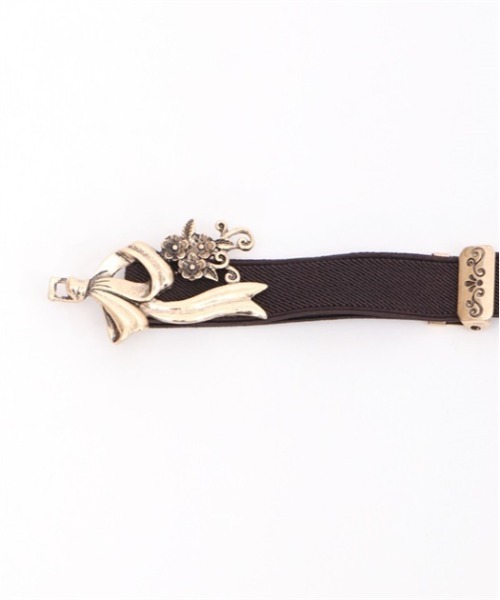 axes femme POETIQUE（アクシーズファムポエティック）の「調節リトルリボンゴムベルト（ベルト・レディース・アンティークシルバー/ピンク/アンティークゴールド・FREE）」の7枚目の写真