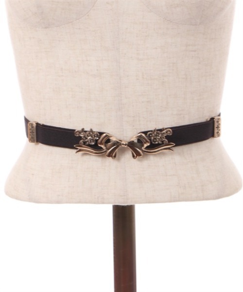 axes femme POETIQUE（アクシーズファムポエティック）の「調節リトルリボンゴムベルト（ベルト・レディース・アンティークシルバー/ピンク/アンティークゴールド・FREE）」の12枚目の写真