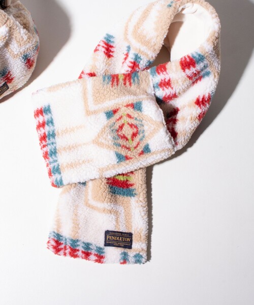 PENDLETON(ペンドルトン)の「【PENDLETON/ペンドルトン】別注HARDING ボアマフラー リバーシブル フリース(マフラー・メンズ・オフホワイト/ブラウン/ブラック・FREE)」の2枚目の写真