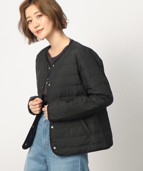 grove（グローブ）の「◆軽くて暖かい多機能！つつまれライトダウンジャケット（ダウンジャケット/コート・レディース・ブラック/モカ/ナチュラル・02/03/01/05/04）」の12枚目の写真