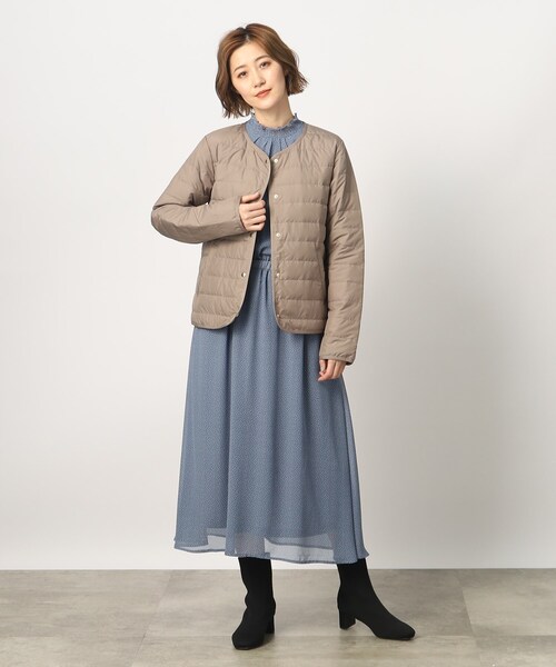 grove（グローブ）の「◆軽くて暖かい多機能！つつまれライトダウンジャケット（ダウンジャケット/コート・レディース・ブラック/モカ/ナチュラル・02/03/01/05/04）」の15枚目の写真