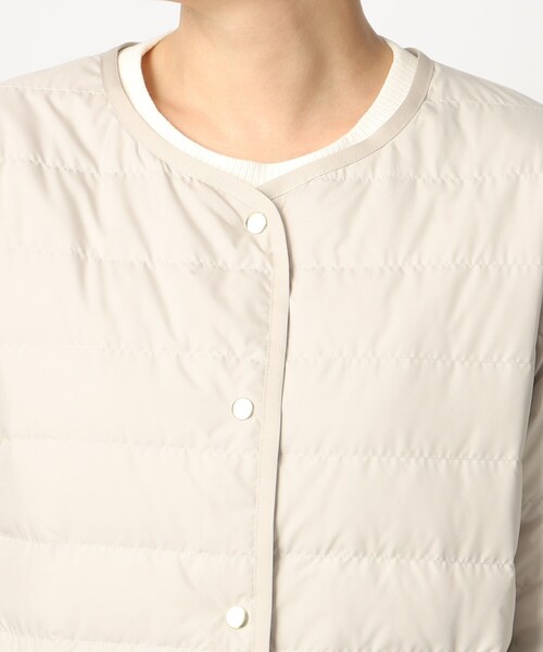 grove（グローブ）の「◆軽くて暖かい多機能！つつまれライトダウンジャケット（ダウンジャケット/コート・レディース・ブラック/モカ/ナチュラル・02/03/01/05/04）」の5枚目の写真