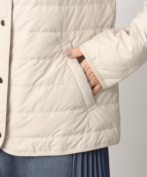 grove（グローブ）の「◆軽くて暖かい多機能！つつまれライトダウンジャケット（ダウンジャケット/コート・レディース・ブラック/モカ/ナチュラル・02/03/01/05/04）」の6枚目の写真