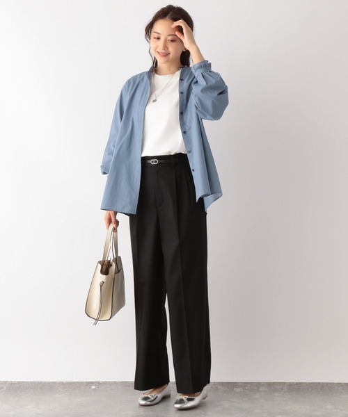 GLOBAL WORK(グローバルワーク)の「お手入れらくらく襟フリル2WAYブラウス/906653(シャツ/ブラウス・レディース・ブラック/オフホワイト/ストライプ/ブルー・MEDIUM/LARGE)」の21枚目の写真