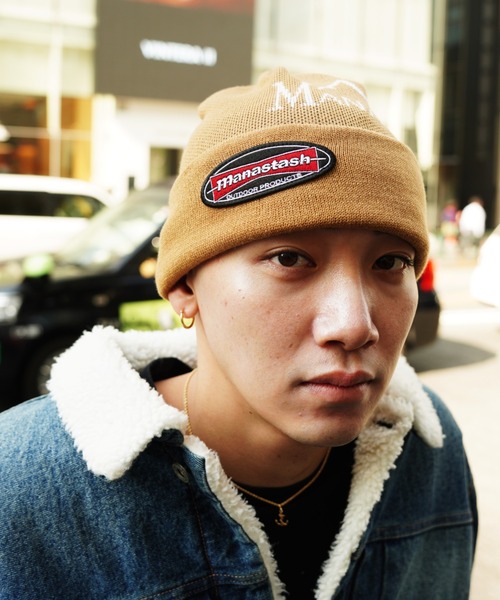 MANASTASH（マナスタッシュ）の「MANASTASH/マナスタッシュ/MULTI CLASSIC LOGO KNIT CAP/マルチクラシックロゴニットキャップ（ニットキャップ/ビーニー・メンズ・ブラック/グレー/ベージュ/オリーブ・F）」の10枚目の写真