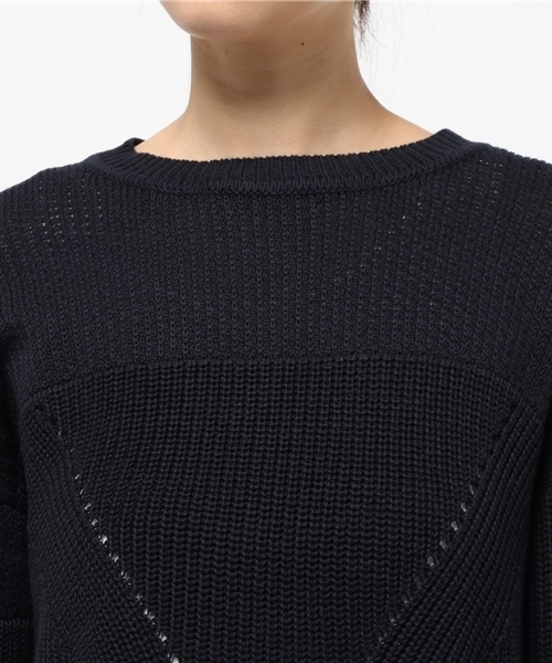 OUTLET（アウトレット）の「【CAPRICIEUX LE'MAGE】プリーツレイヤードプルオーバー（ニット/セーター・レディース・ホワイト/ネイビー/イエロー・FREE）」の7枚目の写真