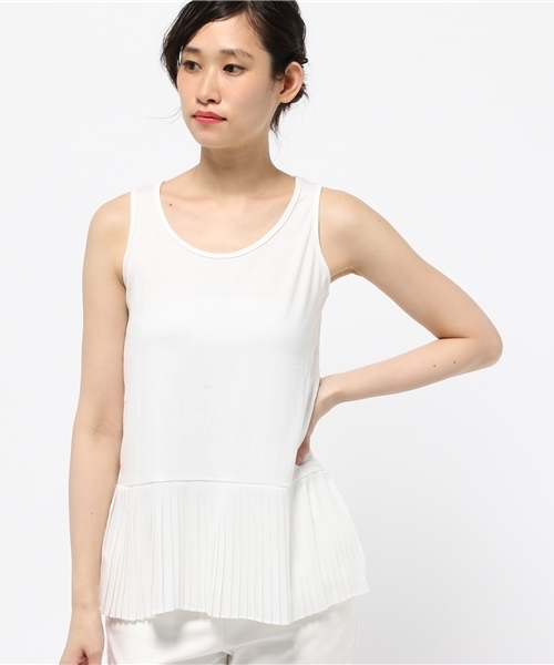 OUTLET（アウトレット）の「【CAPRICIEUX LE'MAGE】プリーツレイヤードプルオーバー（ニット/セーター・レディース・ホワイト/ネイビー/イエロー・FREE）」の11枚目の写真