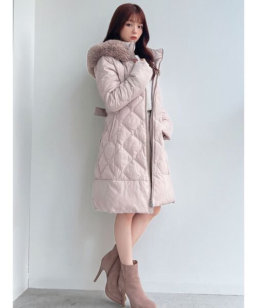 RESEXXY（リゼクシー）の「キルティングダウンコート（ダウンジャケット/コート・レディース・ホワイト/ベージュ/ブラック・FREE）」の9枚目の写真