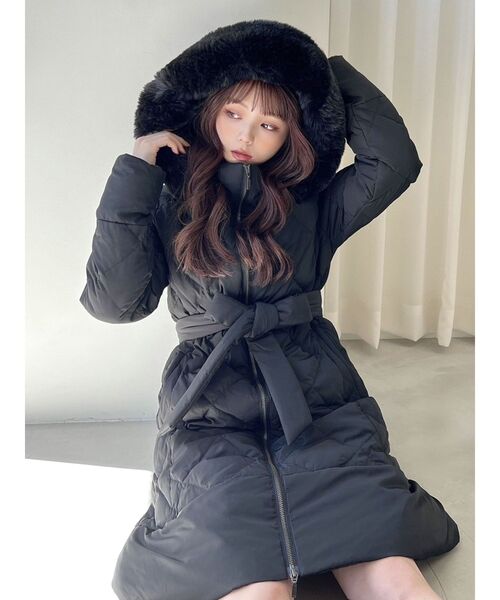 RESEXXY（リゼクシー）の「キルティングダウンコート（ダウンジャケット/コート・レディース・ホワイト/ベージュ/ブラック・FREE）」の20枚目の写真