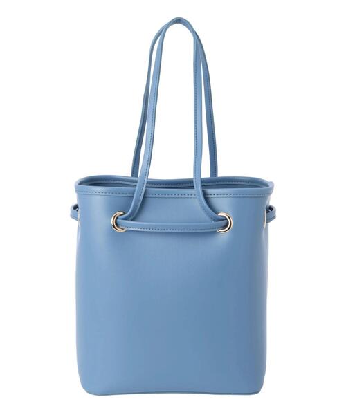 Lugnoncure（ルノンキュール）の「合皮巾着バッグ（ハンドバッグ・レディース・ブラック/ブルー/シルバー・F）」の7枚目の写真