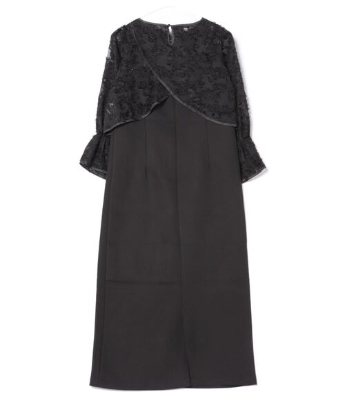 coca（coca）（コカ）の「フリンジシアージャカードボレロ＆キャミワンピースセット（ドレス・レディース・ブラック/グレイッシュベージュ・L/M）」の19枚目の写真