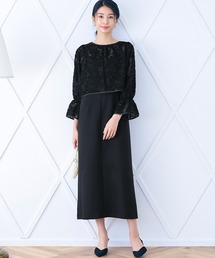 coca（coca）（コカ）の「フリンジシアージャカードボレロ＆キャミワンピースセット（ドレス）」