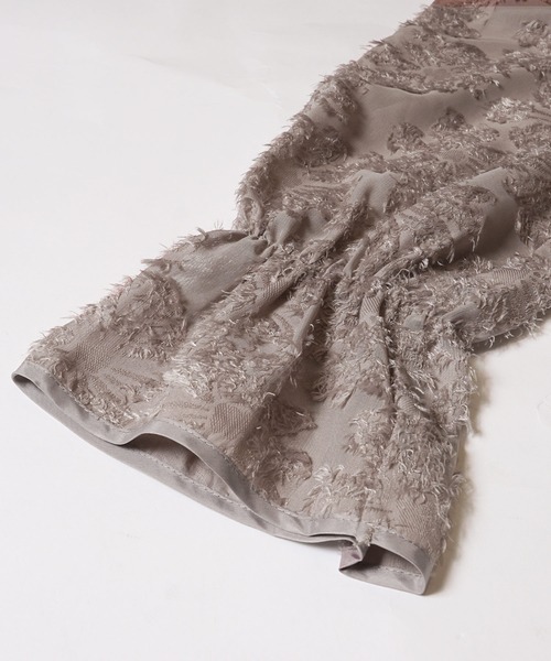 coca（coca）（コカ）の「フリンジシアージャカードボレロ＆キャミワンピースセット（ドレス・レディース・ブラック/グレイッシュベージュ・L/M）」の15枚目の写真