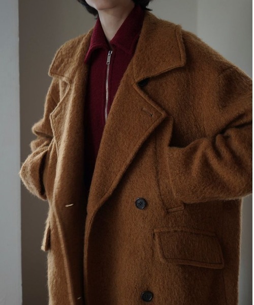 CLANE ショートシャギーコクーンオーバーコート ベージュ CLANE - コクーン オーバー コート - SHORT SHAGGY COCOON OVER