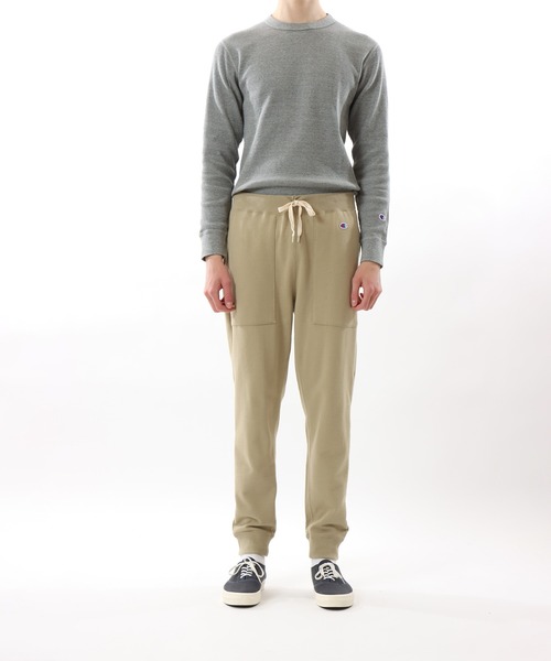 Champion(チャンピオン)の「【Champion/チャンピオン】メンズ ベーシック スウェットパンツ(スウェットパンツ・メンズ・ネイビー/ベージュ/ブラック/モスグリーン・LARGE/MEDIUM/SMALL/X-LARGE)」の3枚目の写真