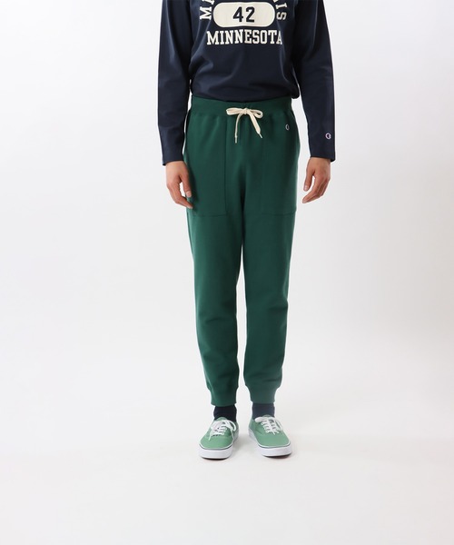Champion(チャンピオン)の「【Champion/チャンピオン】メンズ ベーシック スウェットパンツ(スウェットパンツ・メンズ・ネイビー/ベージュ/ブラック/モスグリーン・LARGE/MEDIUM/SMALL/X-LARGE)」の1枚目の写真