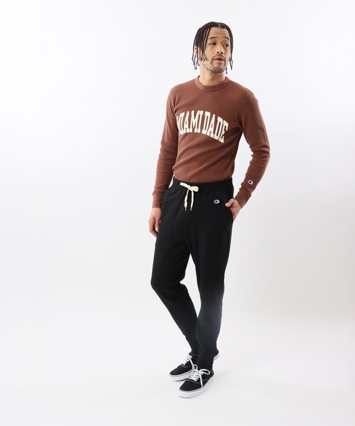 Champion(チャンピオン)の「【Champion/チャンピオン】メンズ ベーシック スウェットパンツ(スウェットパンツ・メンズ・ネイビー/ベージュ/ブラック/モスグリーン・LARGE/MEDIUM/SMALL/X-LARGE)」の8枚目の写真