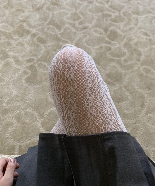 EPICKS（エピックス）の「総レースタイツ（タイツ/ストッキング・レディース・アイボリー/ブラック/ホワイト・FREE）」の11枚目の写真