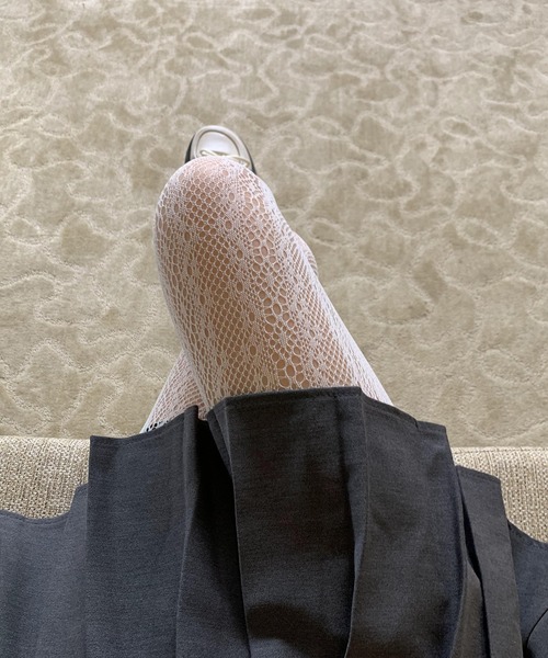 EPICKS（エピックス）の「総レースタイツ（タイツ/ストッキング・レディース・アイボリー/ブラック/ホワイト・FREE）」の15枚目の写真