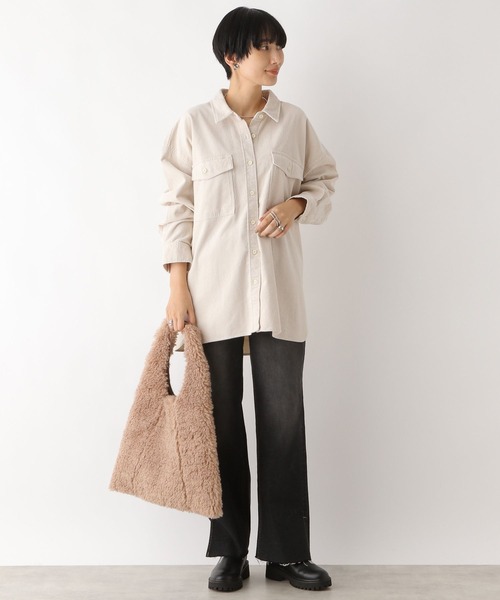 今期 完売商品 レプシム ブラウス シャツ コーデュロイBIGシャツ ネイビー LEPSIM ブラウス シャツ コーデュロイBIGシャツ 579714