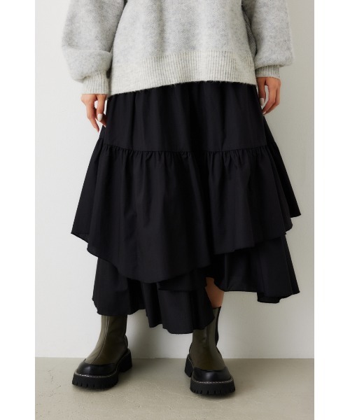 RODEO CROWNS WIDE BOWL（ロデオクラウンズワイドボウル）の「ランダムティアードスカート（スカート・レディース・オフホワイト/ブラック・FREE）」の9枚目の写真