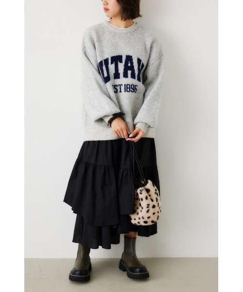 RODEO CROWNS WIDE BOWL（ロデオクラウンズワイドボウル）の「ランダムティアードスカート（スカート・レディース・オフホワイト/ブラック・FREE）」の13枚目の写真