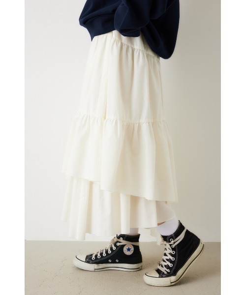 RODEO CROWNS WIDE BOWL（ロデオクラウンズワイドボウル）の「ランダムティアードスカート（スカート・レディース・オフホワイト/ブラック・FREE）」の15枚目の写真