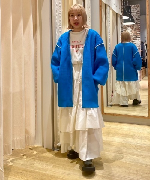 RODEO CROWNS WIDE BOWL（ロデオクラウンズワイドボウル）の「ランダムティアードスカート（スカート・レディース・オフホワイト/ブラック・FREE）」の5枚目の写真