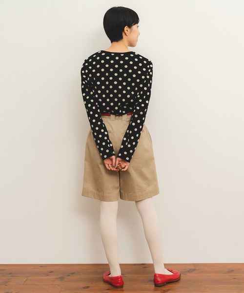 CHILD WOMAN（チャイルドウーマン）の「フライスドットプリント クルーネック長袖プルオーバー（Tシャツ/カットソー・レディース・ブラック/キナリ・FREE）」の13枚目の写真