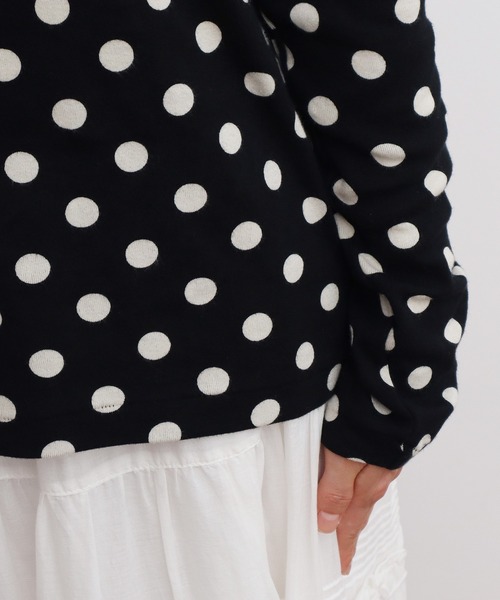 フライスドットプリント クルーネック長袖プルオーバー（Tシャツ/カットソー）｜CHILD WOMAN（チャイルドウーマン）