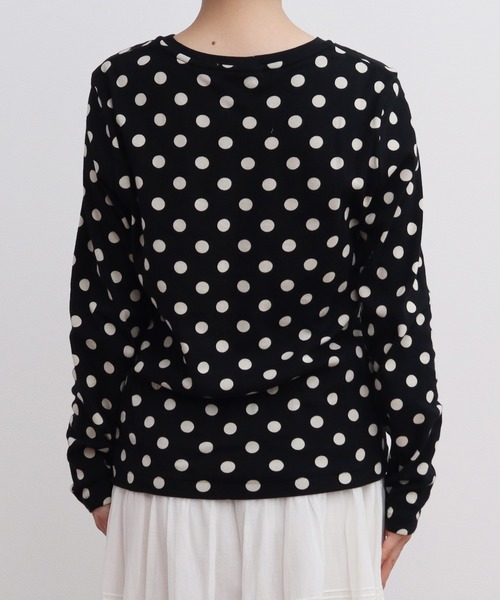 CHILD WOMAN（チャイルドウーマン）の「フライスドットプリント クルーネック長袖プルオーバー（Tシャツ/カットソー・レディース・ブラック/キナリ・FREE）」の20枚目の写真