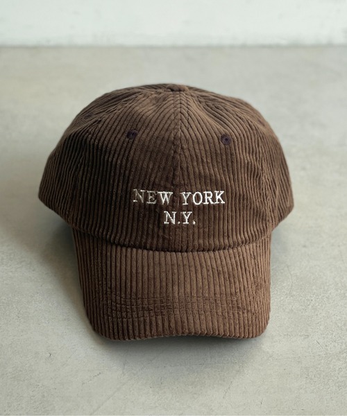 Thevon（ゼボン）の「コーデュロイ刺繍ロゴキャップ（キャップ・レディース・アイボリー/ブラック/ブラウン・FREE）」の6枚目の写真