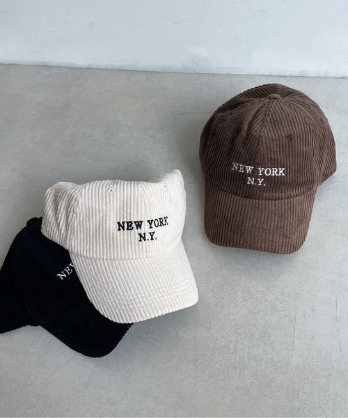 Thevon（ゼボン）の「コーデュロイ刺繍ロゴキャップ（キャップ・レディース・アイボリー/ブラック/ブラウン・FREE）」の9枚目の写真