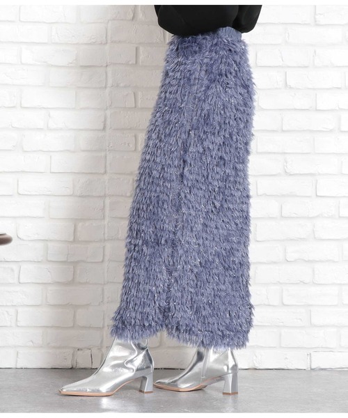 Settimissimo（セッティミッシモ）の「フリンジ ジャガード ナロースカート（スカート・レディース・グレー/ブラック・FREE）」の5枚目の写真