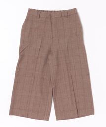 ウール調センタープレスクロップドパンツ