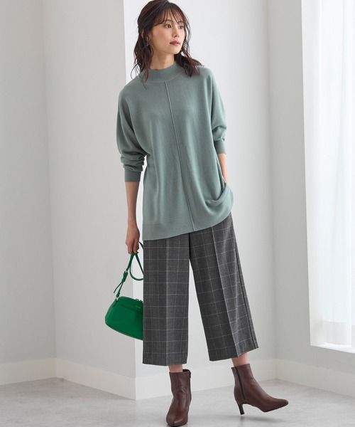 BELLUNA PLUS(ベルーナ)の「ウール調センタープレスクロップドパンツ(その他パンツ・レディース・テラコッタ/ブラウン系その他/チャコール/グレー系その他/ダークグレー/ベージュ系その他/キャメル/ストライプ/グレー系その他2・SMALL/LARGE/MEDIUM/X-LARGE)」の22枚目の写真