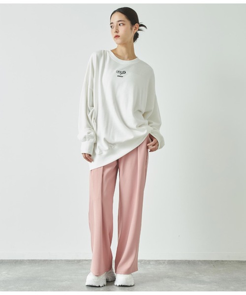 ANAP(アナップ)の「ZIPスラックスパンツ(スラックス・レディース・ピンク/イエロー×グリーン/ブラック・FREE)」の15枚目の写真