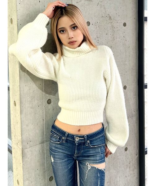 Symmetry GYDA MOLDクルーネックニットトップス ジェイダ GYDA