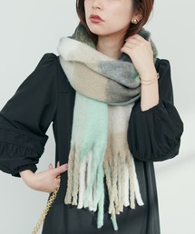 natural couture | 起毛フェイクウールチェックマフラー(ストール/ショール)