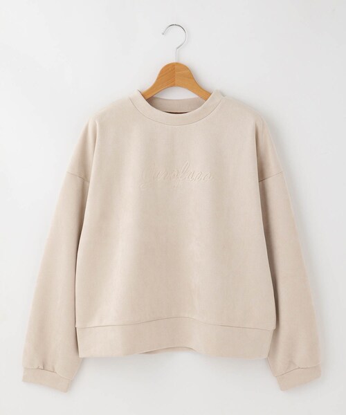 &Bridge(アンドブリッジ)の「Begum スウェード調プルオーバー(Tシャツ/カットソー・レディース・ブラウン系/ライトブルー/ベージュ/チャコールグレー・02)」の3枚目の写真