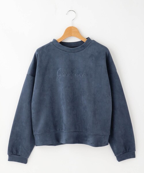 &Bridge(アンドブリッジ)の「Begum スウェード調プルオーバー(Tシャツ/カットソー・レディース・ブラウン系/ライトブルー/ベージュ/チャコールグレー・02)」の4枚目の写真