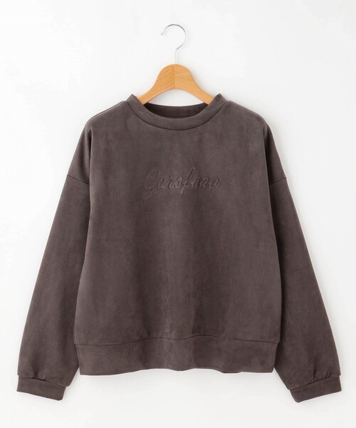 &Bridge(アンドブリッジ)の「Begum スウェード調プルオーバー(Tシャツ/カットソー・レディース・ブラウン系/ライトブルー/ベージュ/チャコールグレー・02)」の5枚目の写真