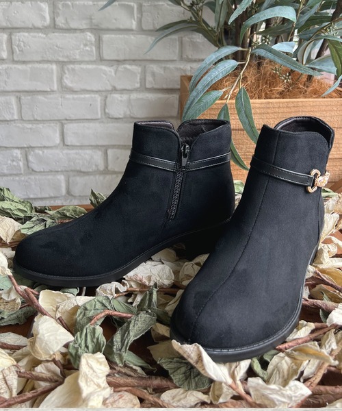 LUGG NAGG(ラグナグ)の「【Fiammifero】ビットつきサイドファスナーショートブーツ【軽量】(ブーツ・レディース・ダークブラウン/ベージュ/ブラック・LL/M/S/L)」の16枚目の写真