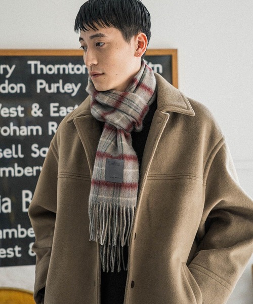 niko and...（ニコアンド）の「配色リバーシブルストール（ストール/ショール・メンズ・グレー/オレンジ/ベージュ/ブラウン・FREE）」の6枚目の写真