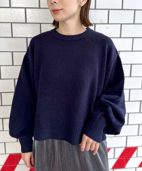 LEPSIM(レプシィム)の「5ゲージアンゴラミックスプルオーバー 984150(ニット/セーター・レディース・グレー/ブルー/ネイビー/グリーン・FREE)」の16枚目の写真